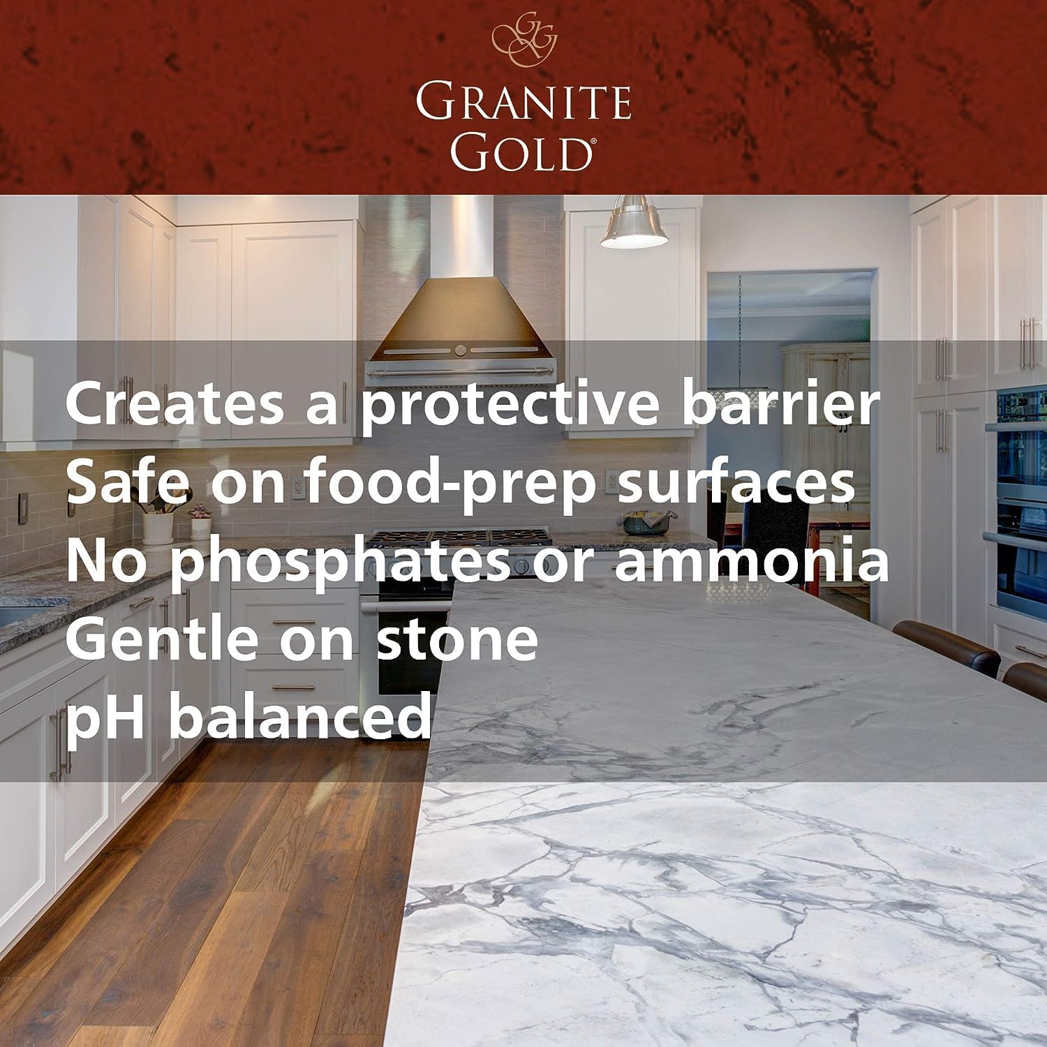 Granite Gold Water-Based Sealer Spray Protection for Granite, Marble, Travertine, Natural Stone Countertops, 64 Fluid Ounces and 24 Fluid Ounces : Health & Household