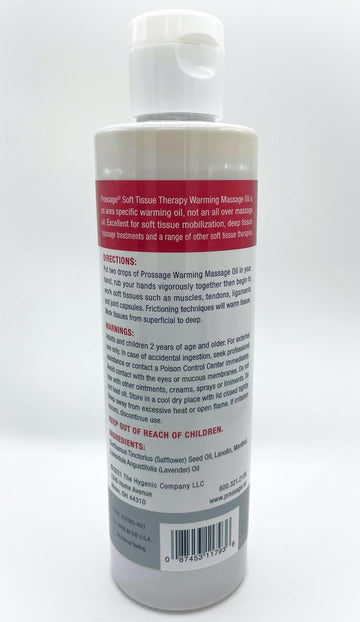 Prossage Heat Warming Relief Massage Oil For Therapuetic Massages, Deep Tissue Massages, And Aromatherapy, Topical Reliever, 8 Ounce Bottle
