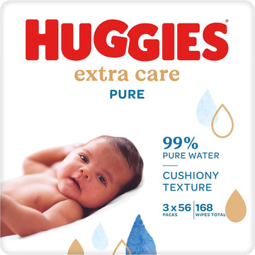 Huggies Pure Baby Wipes, 1 Pack, 56 Wipes