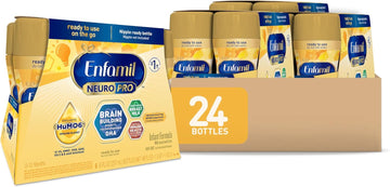 Enfamil Neuropro Ready To Feed Baby Formula, Ready To Use, Brain And Immune Support With Dha, Iron And Prebiotics, Non-Gmo, 8 Fl Oz, 4 Count (Pack Of 6), Total 24 Bottles
