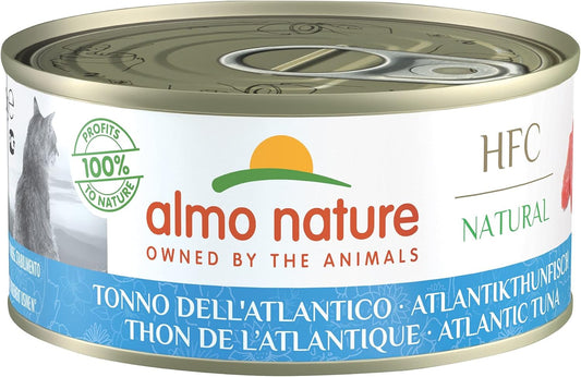 24 x Almo Nature Hfc Natural Wet Cat Tin Atlantic Tuna 150g :Pet Supplies