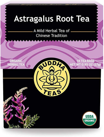 Buddha Teas Organic Astragalus Root Tea - Ou Kosher, Usda Organic, Ccof Organic, 18 Bleach-Free Tea Bag