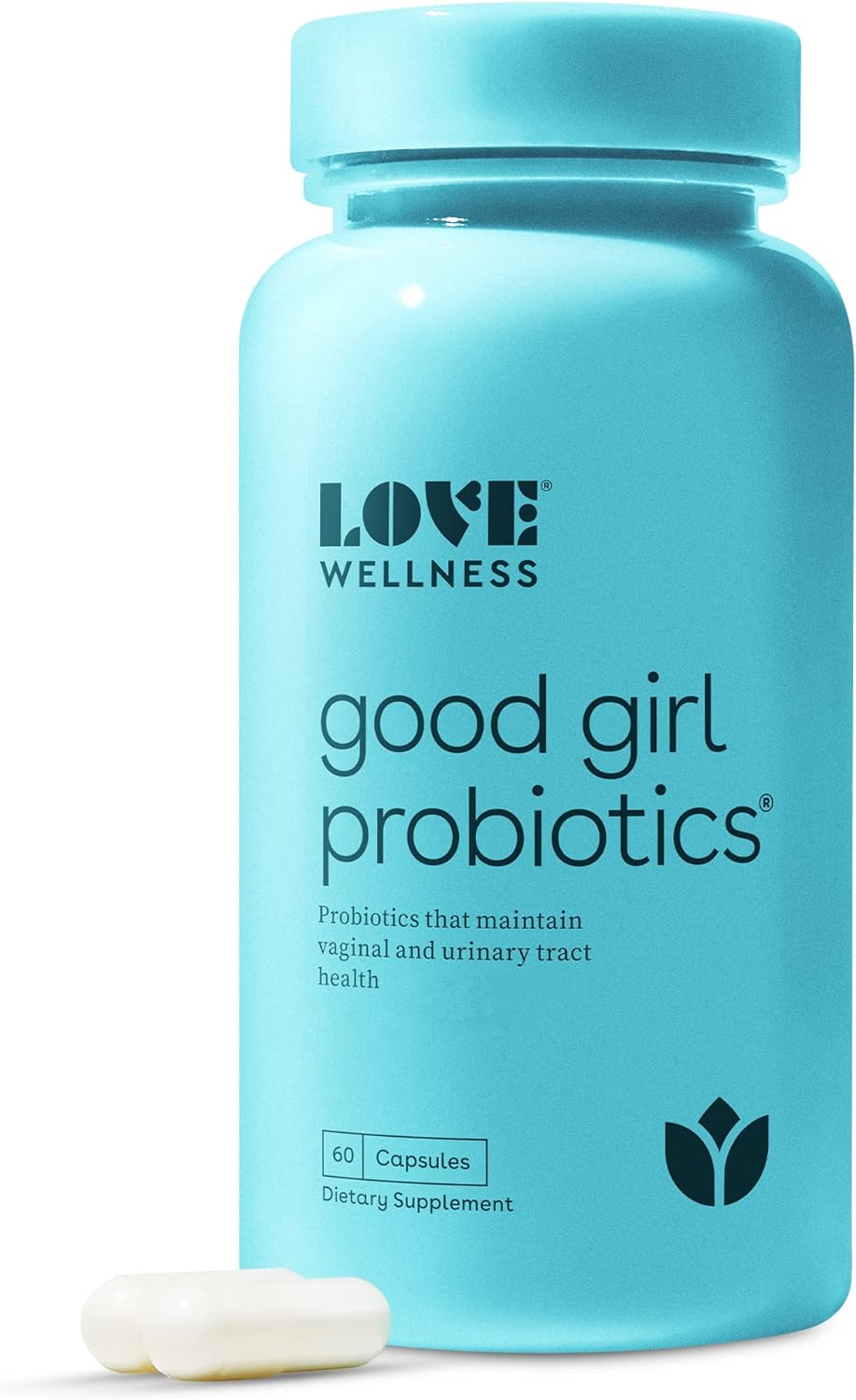 Love Wellness Vaginal Probiotics For Women, Good Girl Probiotics | Ph Balance Supplement For Feminine Health With Prebiotics | Urinary Tract Health For Vaginal Odor & Flora | 60 Count (Pack Of 1)