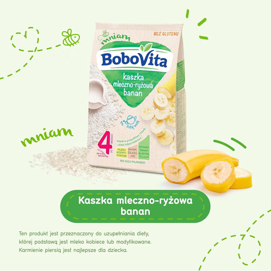Bobovita Milk And Rice Gruel With Bananas For Babies (230G/8.1Oz)