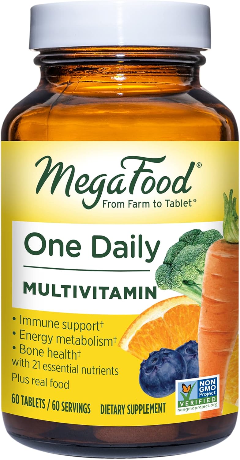 Megafood One Daily Multivitamin - Multivitamin For Women And Men - With Real Food - Immune Support Supplement -Vitamin C & Vitamin B - Bone Health - Energy Metabolism - Vegetarian, Non-Gmo - 60 Tabs