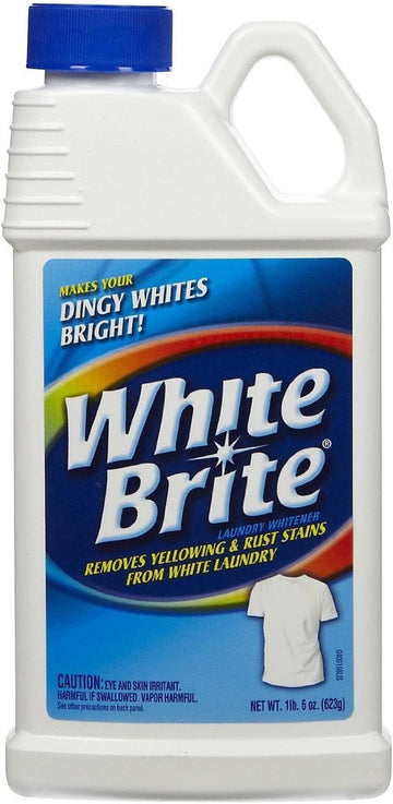 OUT White Brite WB22N Laundry Whitener-1 Pound 6 Ounces.-Laundry Additive and Booster (Formerly Known as Yellow Designed to Brighten Whites and Remove Yellowing and Dinginess