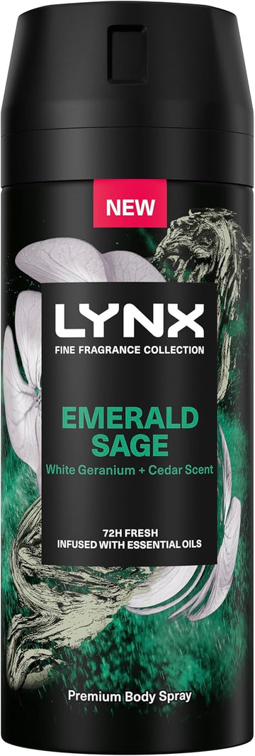 Lynx Fine Fragrance Collection Emerald Sage Premium Deodorant Bodyspray 150 Ml
