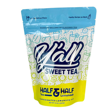 Y'All Sweet Tea - Half Sweet Tea Half Lemonade Iced Tea Bags One Gallon Size In 10 Gallons Per Pack Quick Brew Southern Ice Tea & Lemonade Blend | As Seen On Shark Tank (Caffeinated)
