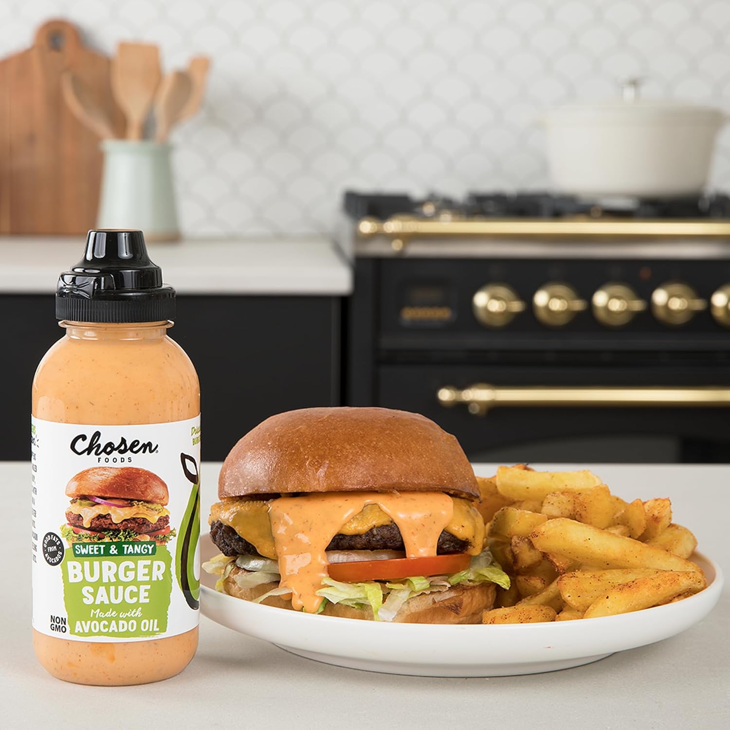 Chosen Foods Chicken + Burger Dip & Drizzle Sauce Bundle made with 100% Pure Avocado Oil : Grocery & Gourmet Food