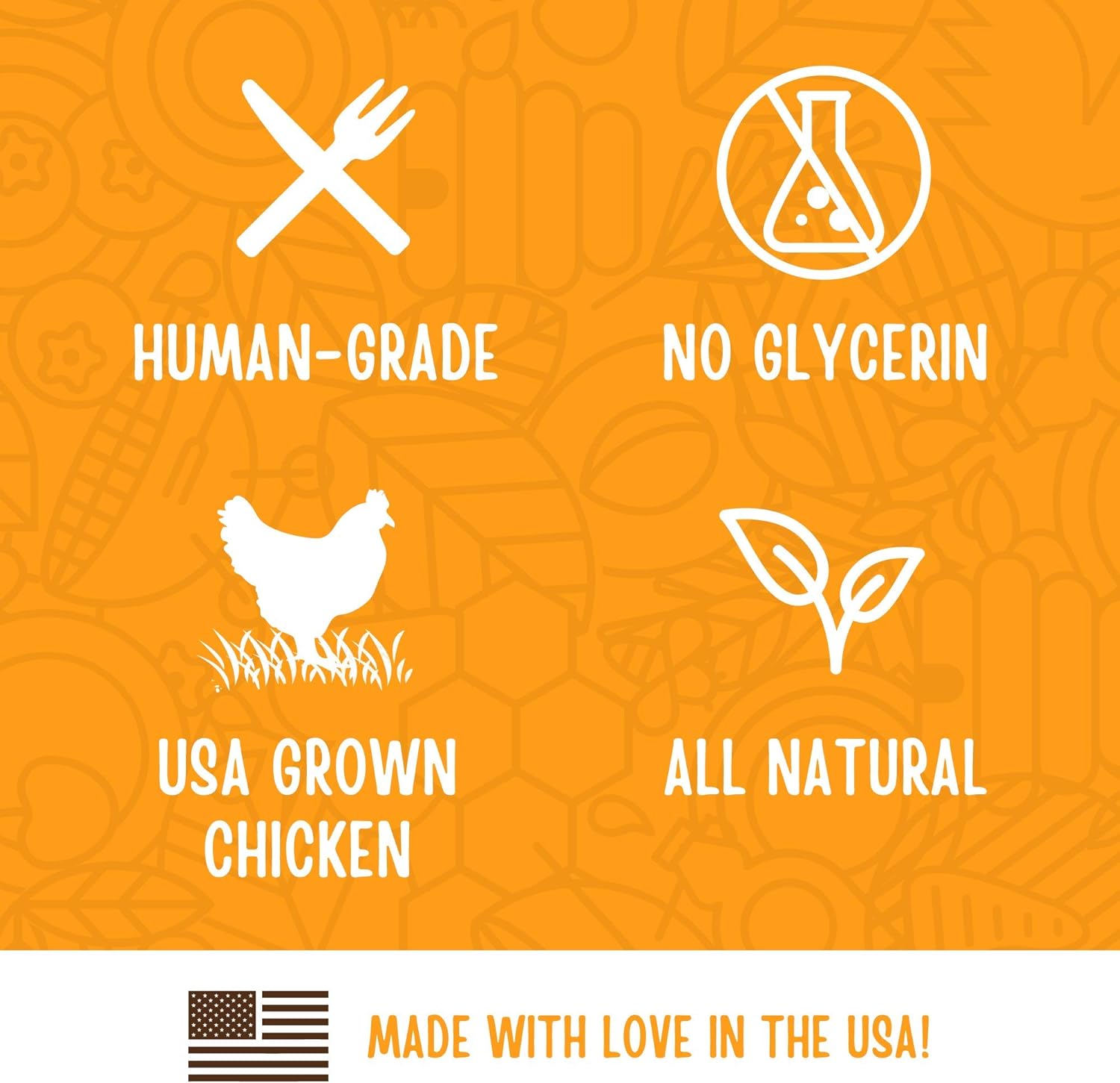 Full Moon Chicken Jerky Healthy All Natural Dog Treats Human Grade Made in USA Grain Free 24 oz : Pet Supplies