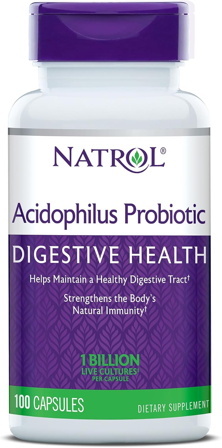 Natrol Acidophilus Probiotic 100Mg Capsules, 100 Count