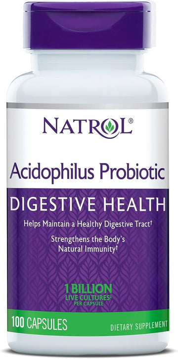 Natrol Acidophilus Probiotic 100mg Capsules, 100 Count