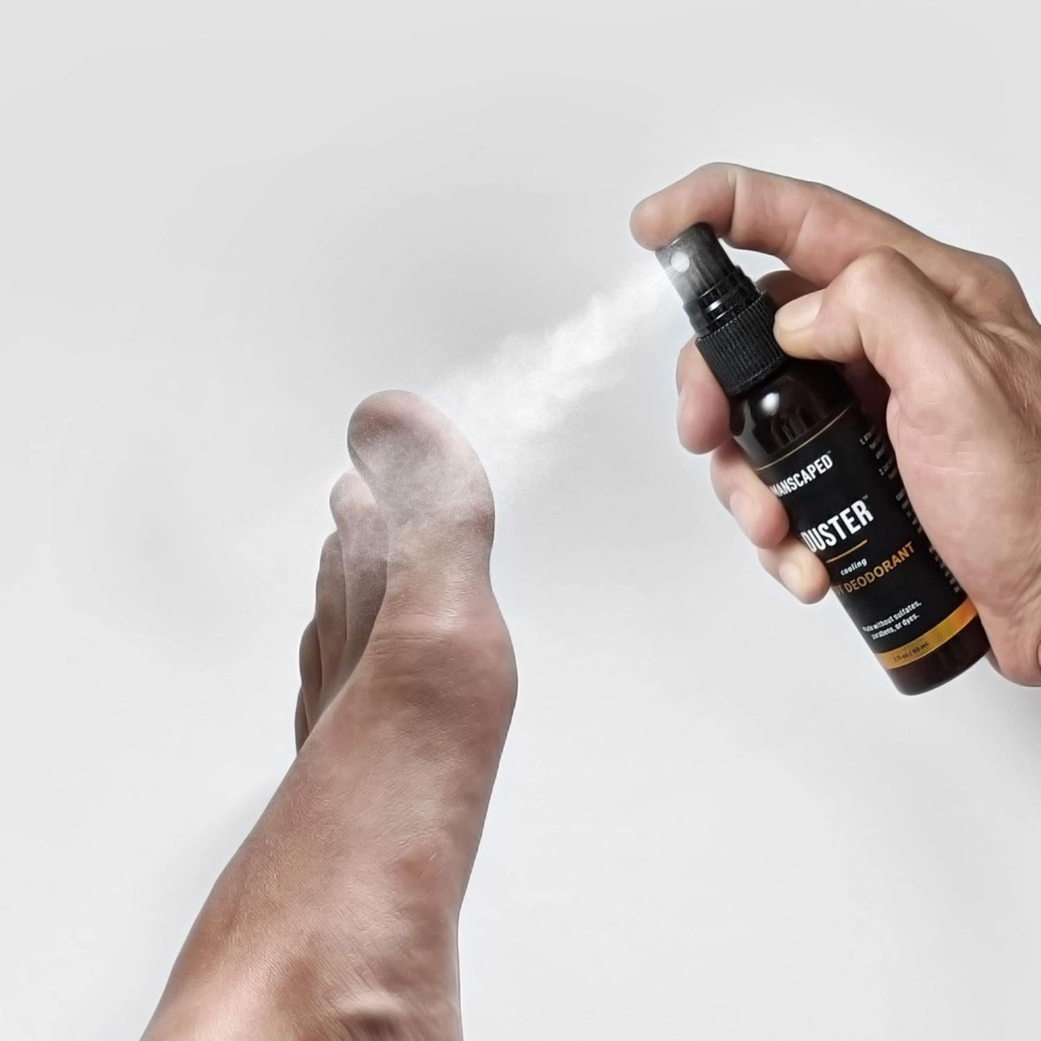 MANSCAPED® The Foot Duster®, Men's Cooling Foot Deodorant Spray, Featuring Tea Tree Oil and Our Signature Refined® Scent : Beauty & Personal Care