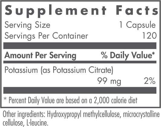 Nutricology Potassium Citrate, Vegicaps, 120-Count