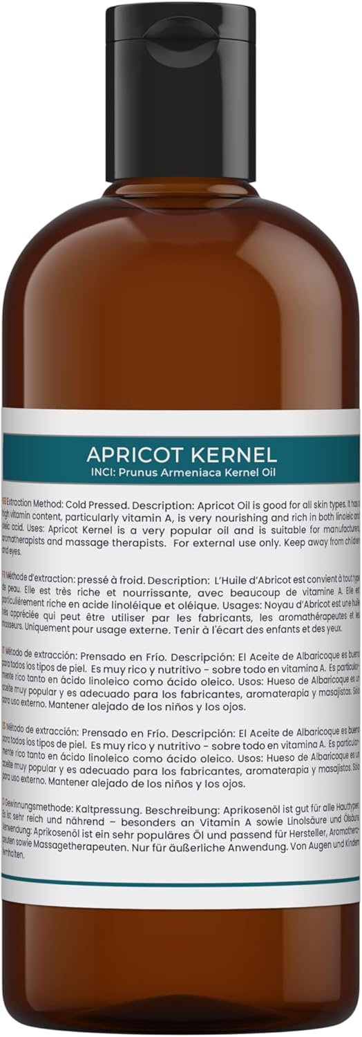 Mystic Moments | Apricot Kernel Carrier Oil 250Ml - Pure & Natural Oil Perfect For Hair, Face, Nails, Aromatherapy, Massage And Oil Dilution Vegan Gmo Free