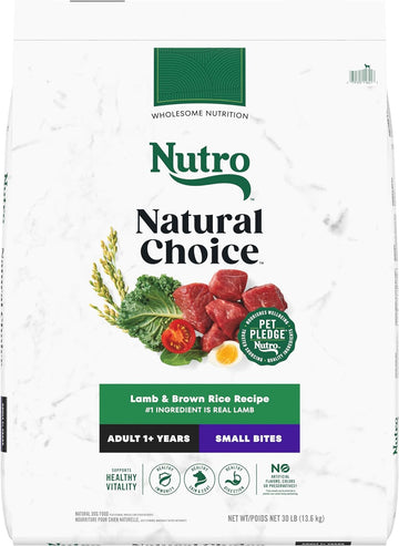 Nutro Natural Choice Small Bites Adult Dry Dog Food, Lamb And Brown Rice Recipe, 30 Lbs