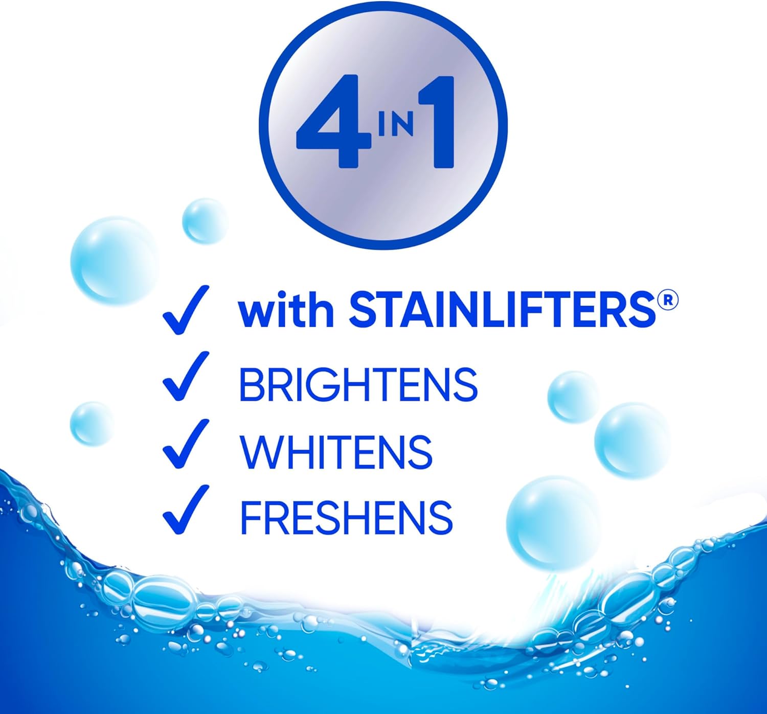 All With Stainlifters Original Mighty Pacs Laundry Detergent Pacs, 4 In 1 Stainlifters, One Tub, 75 Count