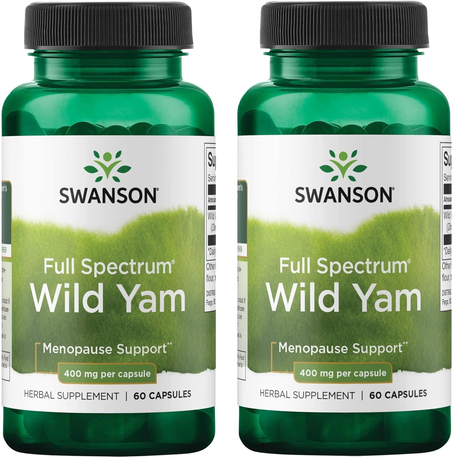 Swanson Full Spectrum Wild Yam 400 Milligrams 60 Capsules (2 Pack)