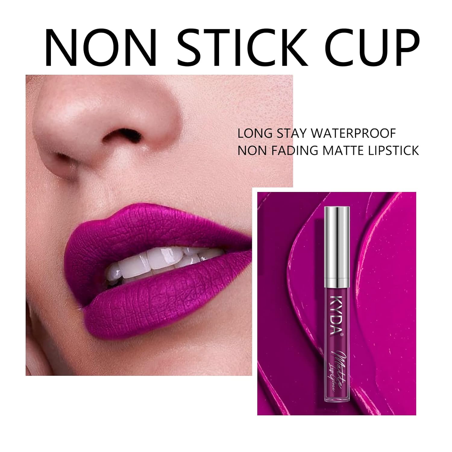 Kyda 10 Colors Lipstick Set, 5 Matte Velvet & 5 Shimmer Metallic Lips Color, Non-Stick Cup Long Wear Lip Glaze, High Pigmented Lipstick Cosmetic Gift Kit For Glossy And Full Matte Lip Gloss : Beauty & Personal Care