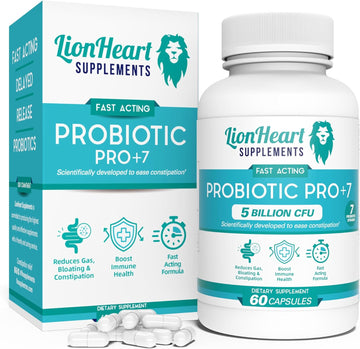 Probiotics for Constipation - Bowel Movement - Bloat and Gas Relief - probiotic Supplement with acidophilus & bifidobacterium - for Men & Women 60 caps