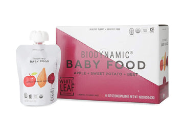 White Leaf Provisions Organic Apple + Sweet Potato + Beet Baby Food, 6 Months & Older, Non Gmo, 90 Grams (Pack Of 6)