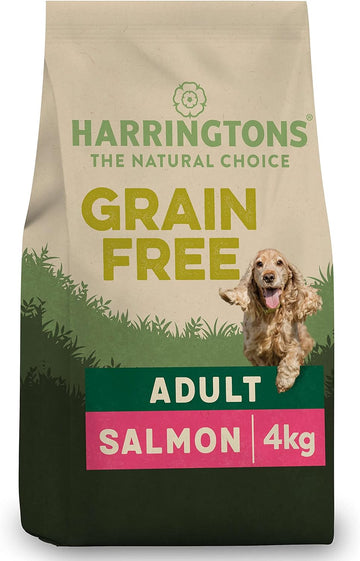 Harringtons Complete Grain Free Hypoallergenic Salmon & Sweet Potato Dry Adult Dog Food 4kg (Pack of 3) - Made with All Natural Ingredients?HARRGFS-C4