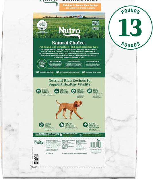 Nutro Natural Choice Puppy Dry Dog Food, Chicken And Brown Rice Recipe, 13 Lbs