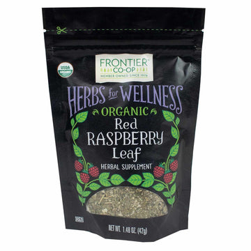 Frontier Co-op Organic Cut & Sifted Red Raspberry Leaf 1.48oz - For Red Raspberry Leaf Tea, Cafe, Restaurant Supply and More - Naturally Caffeine Free