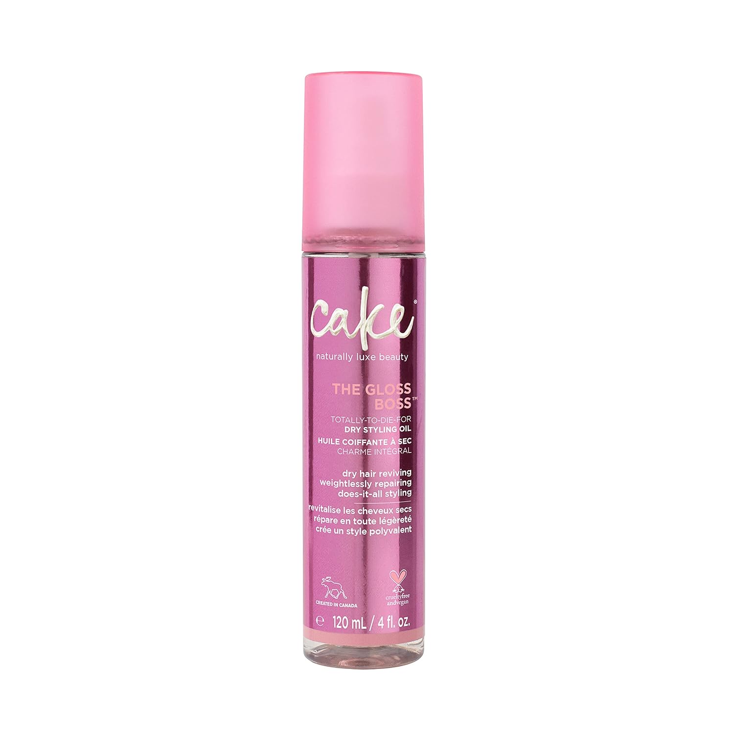 Cake Beauty The Gloss Boss Dry Styling Oil, 4 Ounces