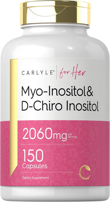 Carlyle Myo-Inositol And D-Chiro Inositol 2060Mg | 150 Capsules | Non-Gmo, Gluten Free Supplement