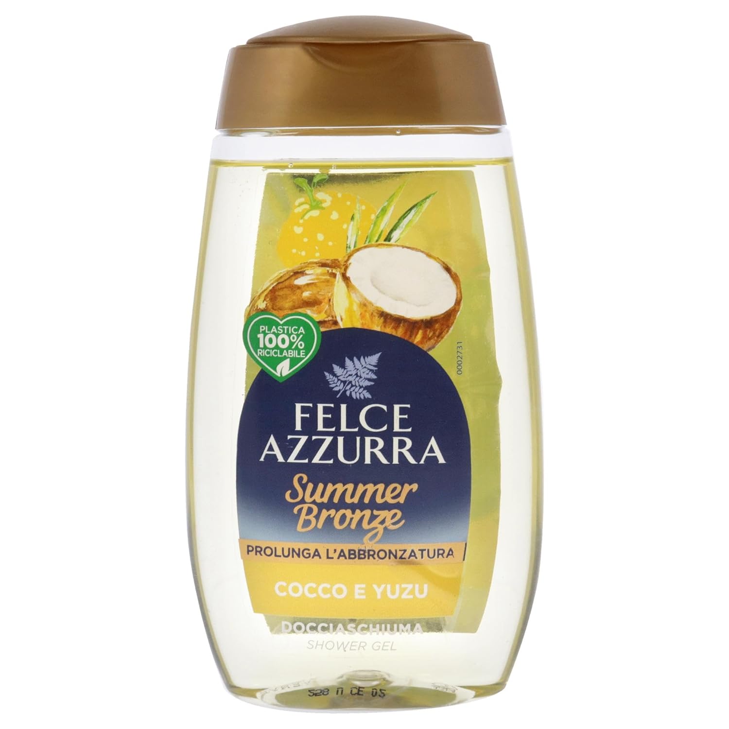 Felce Azzurra Summer Bronze - Tan Extending Body Wash - Emollient Active Ingredients Nourish And Moisturize Your Skin - Pamper Yourself With Scented Shower Gel - Cocco And Yuzu - 8.45 Oz : Beauty & Personal Care