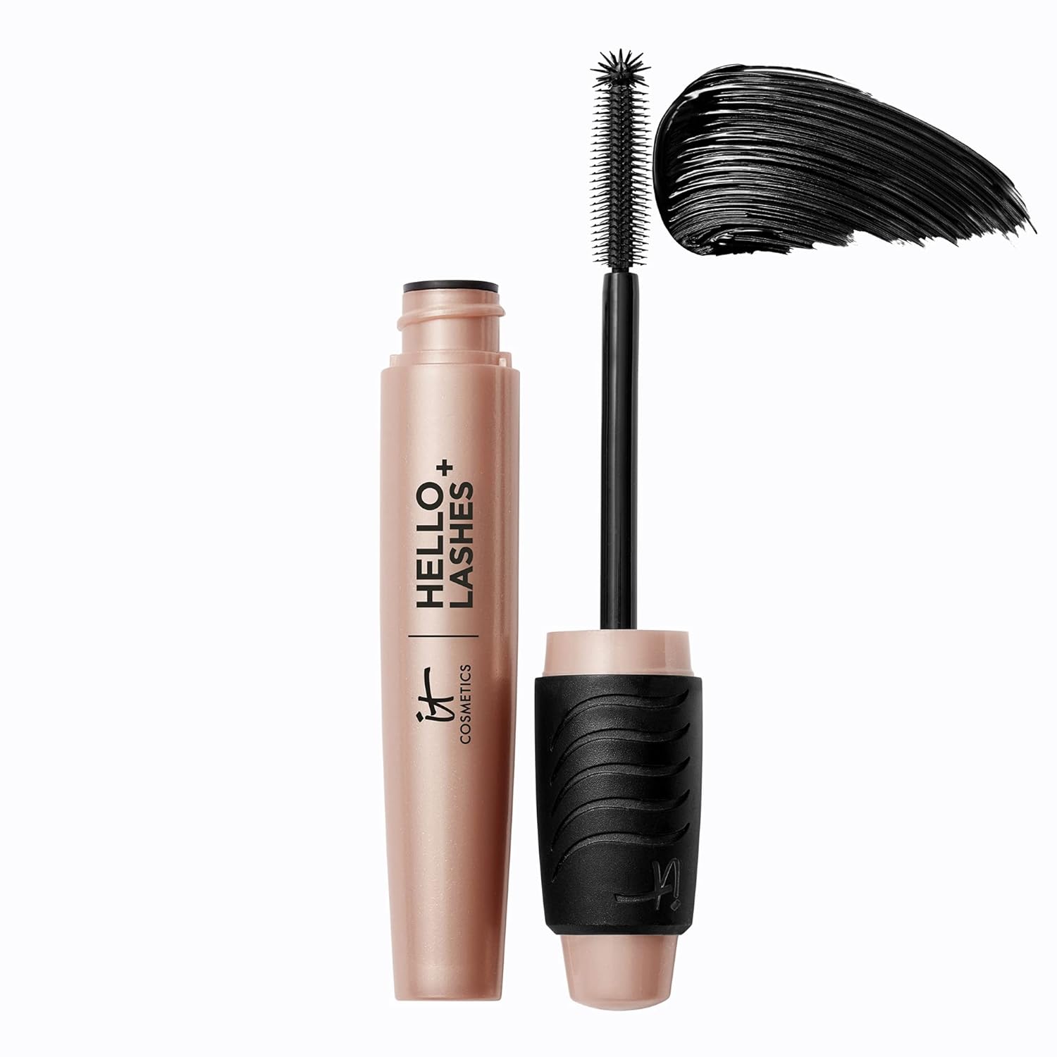 It Cosmetics Hello Lashes+ Volumizing Mascara & Lash Serum - Easy-To-Remove Formula - With Biotin, Argan Oil & Jojoba Oil - 0.28 Fl Oz