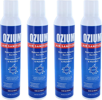 Ozium Air Sanitizer Reduces Airborne Bacteria Eliminates Smoke & Malodors 8oz Spray Air Freshener, Original (4-Pack) : Health & Household