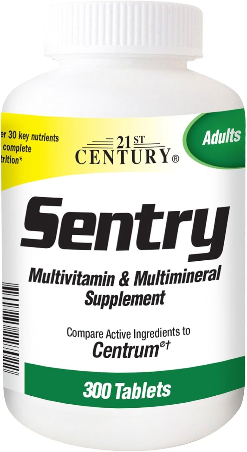 21st Century, Sentry, Multivitamin& Multimineral Supplement, Adults, 300 Tablets