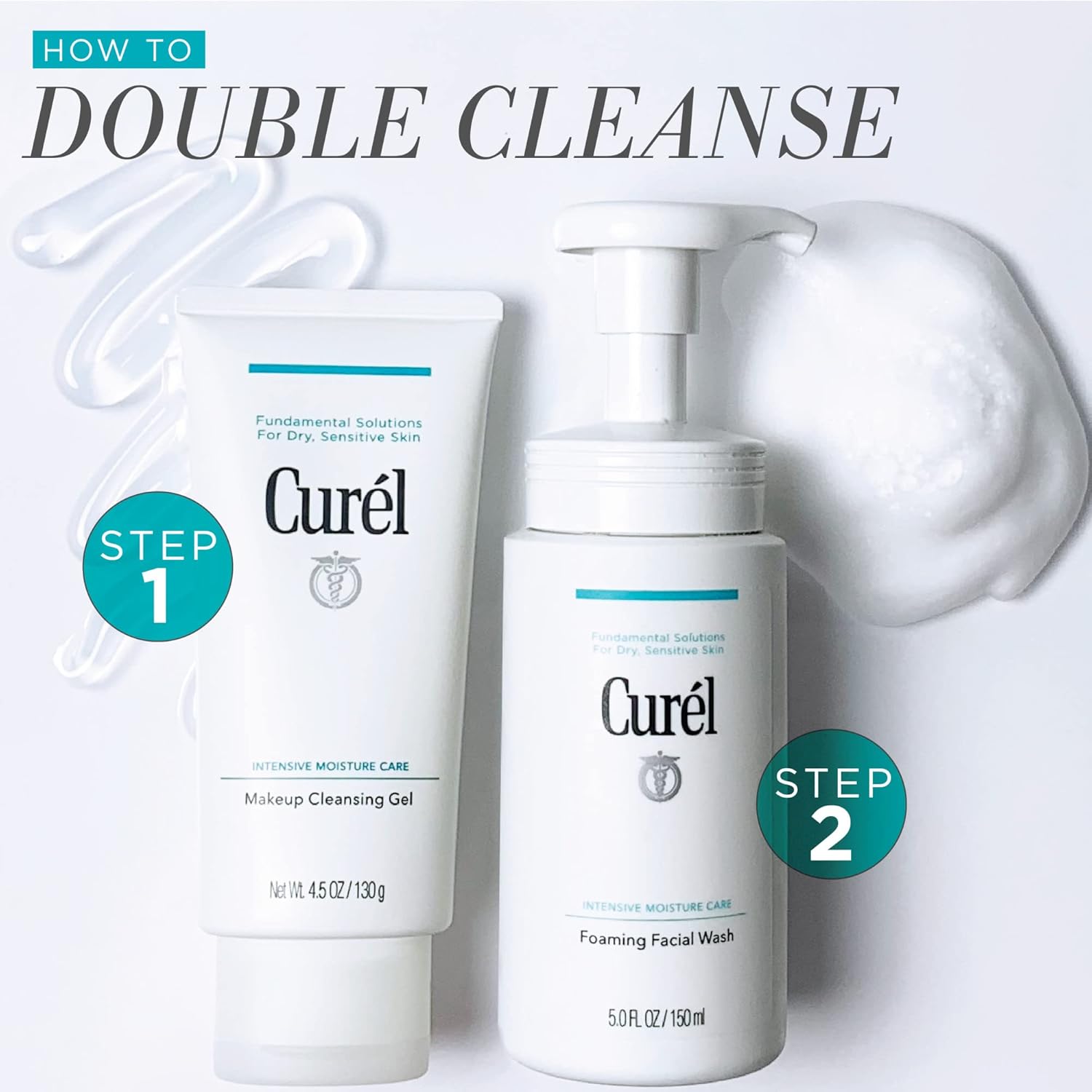 Curel Japanese Skin Care Makeup Cleansing Gel, Gentle Facial Cleanser for Dry, Sensitive Skin, pH-Balanced and Fragrance-Free Japanese Skincare, 4.5 oz (Step 1 of 2-Step Skincare) : Beauty & Personal Care