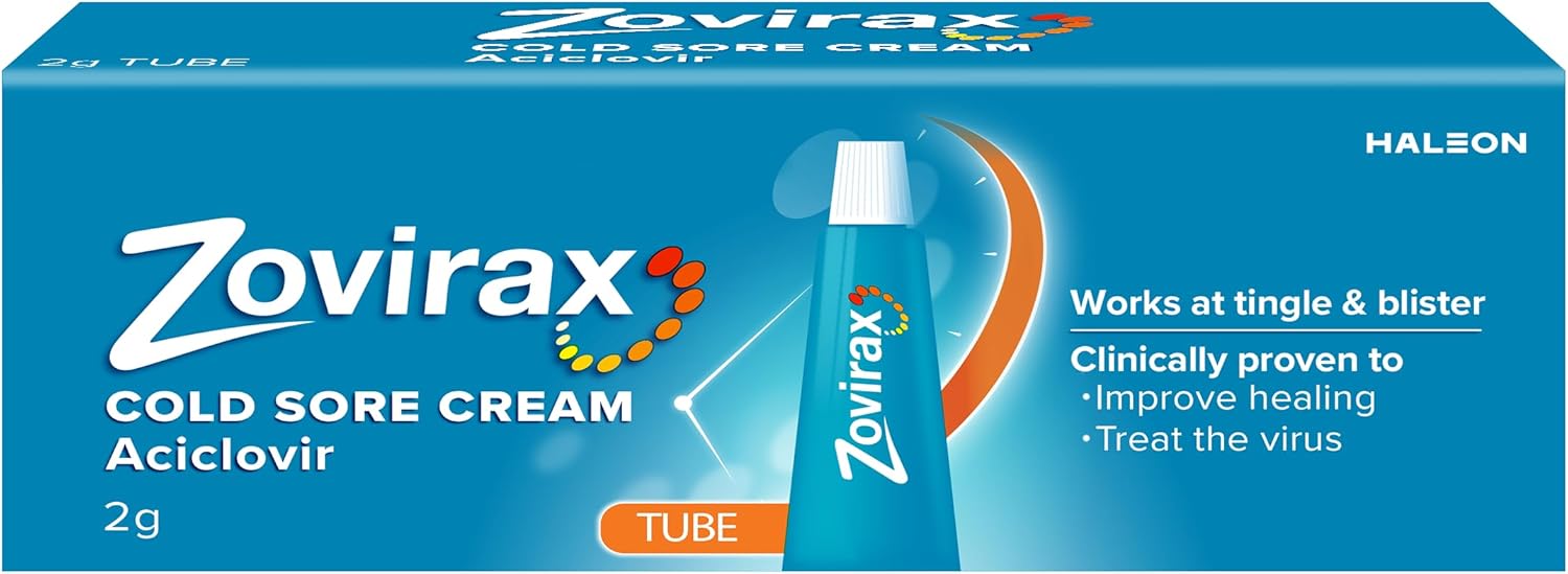 Zovirax Cold Sore Cream, Cold Sore Treatment That Speeds Healing Time, 2 G