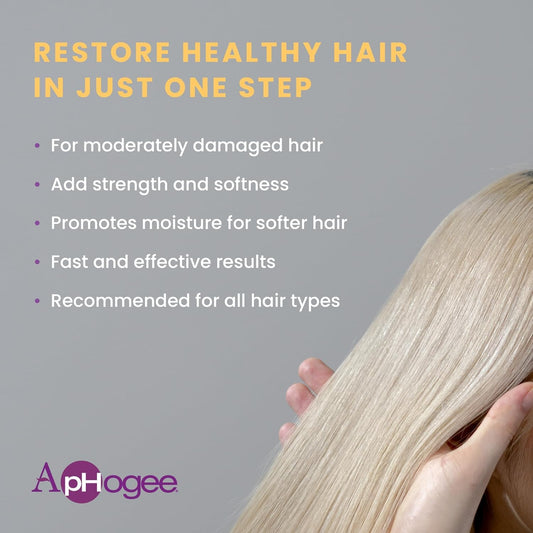 Aphogee Keratin 2 Minute Reconstructor, 8 Fl Oz – Deep Conditioner For Damaged Hair, Restores Strength & Elasticity, Repairs Chemical & Heat Damage, Ideal For Color-Treated Hair