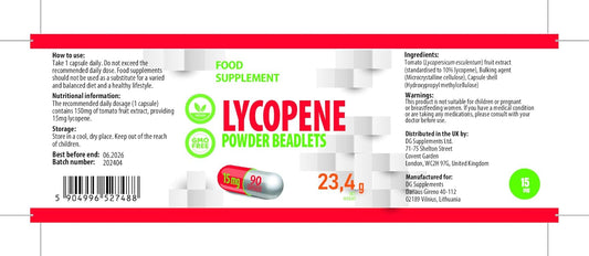 Hepatica Lycopene 15Mg | 10% Beadlet | 90 Vegan Capsules | High Strength Antioxidant For Skin & Prostate Health | 3Rd Party Lab Tested