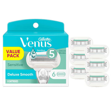 Gillette Venus Extra Smooth Sensitive Womens Razor Blade Refills, 6 Count, Designed For Women With Sensitive Skin