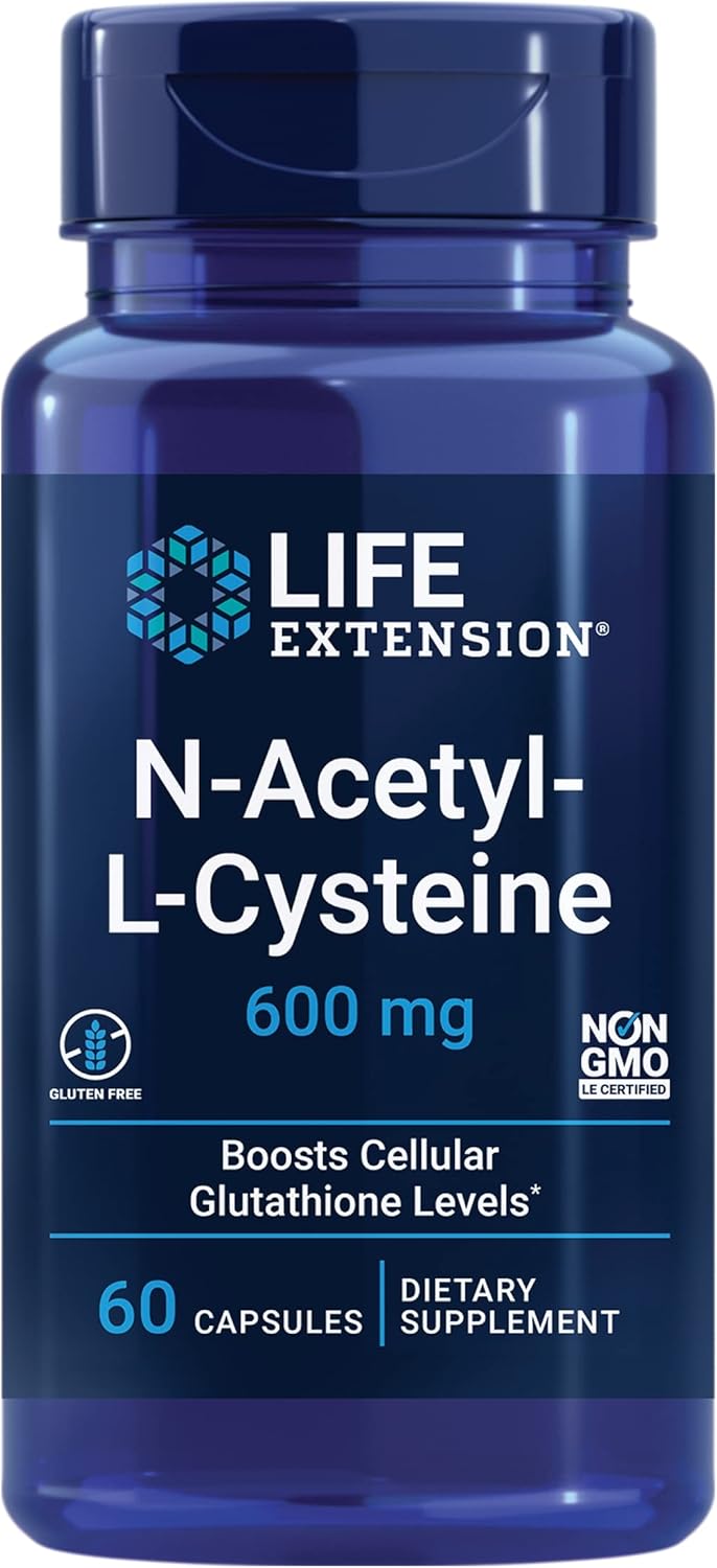 Life Extension Two-Per-Day Multivitamin, Vitamins B, C, D, Zinc, 25 Vitamins, Minerals & Extracts, 120 Capsules Bundle With N-Acetyl-L-Cysteine (Nac) 600 Mg, 60 Capsules