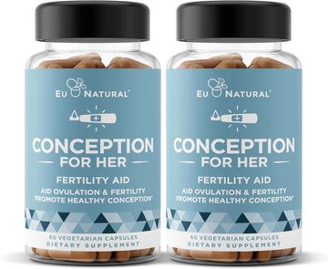 Conception Fertility Supplements For Women – Prenatal Vitamins – Promote Hormone Balance, Cycle Consistency, Aid Ovulation – Myo-Inositol, Folate, Folic Acid, Vitex, More – 120 Veg Soft Capsules