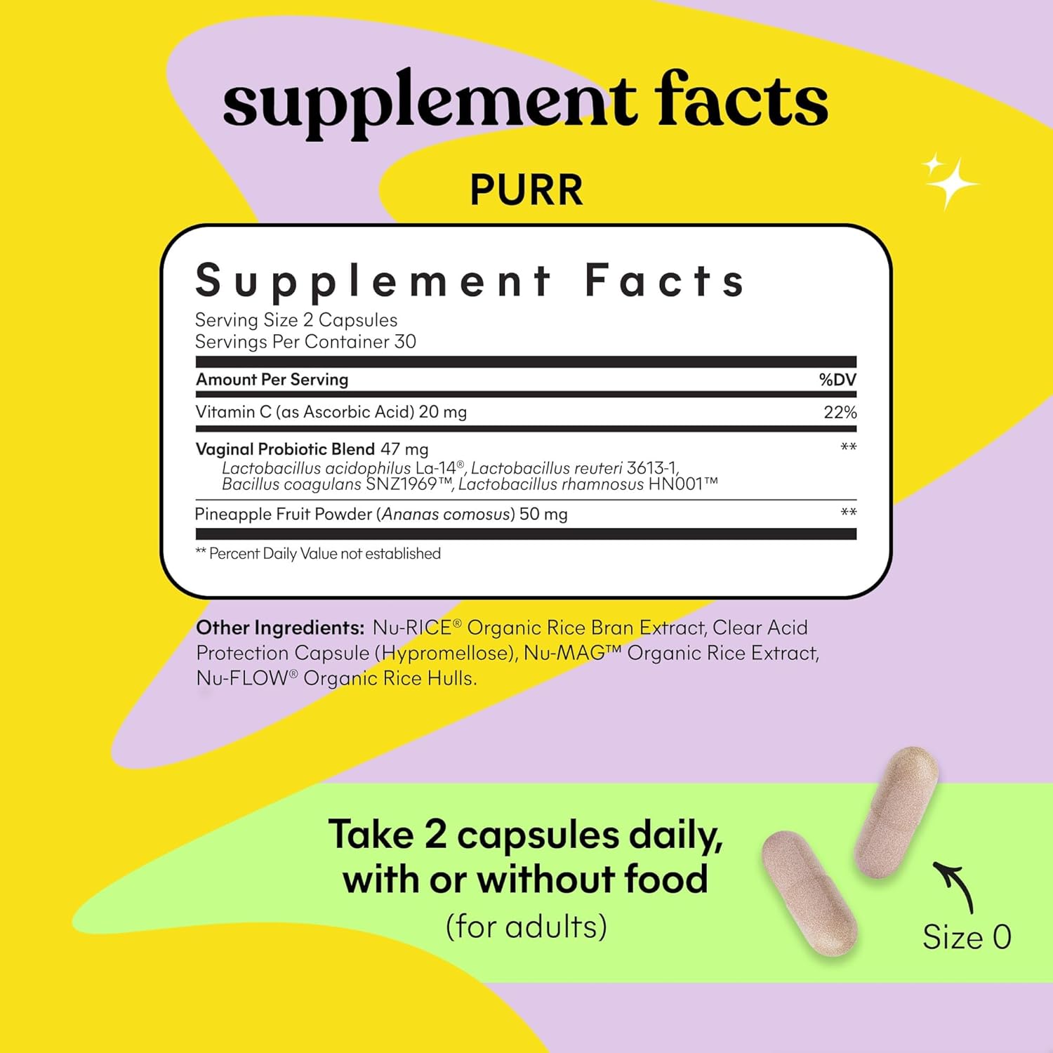 Buy Lemme Purr Vaginal Probiotics For Women - Promotes Ph Balance, Healthy Vaginal Odor & Urinary Tract Health W/Lactobacillus Blend, Clinically Tested Strains, Pineapple & Vitamin C - 60 Veggie Capsules On  Free Shipping On Qualified Orders