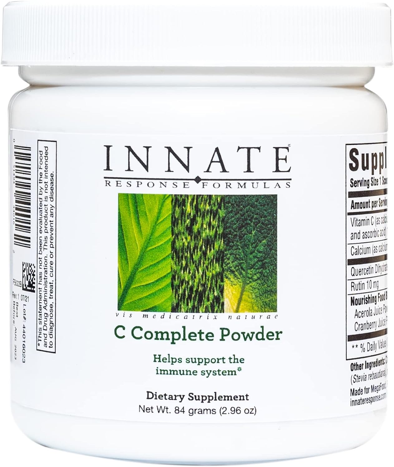 INNATE Response Formulas C Complete Powder - Antioxidant Vitamin C Powder Supplement - Helps Support The Immune System -Vegetarian and Non-GMO - 2.96 Oz. (30 Servings)