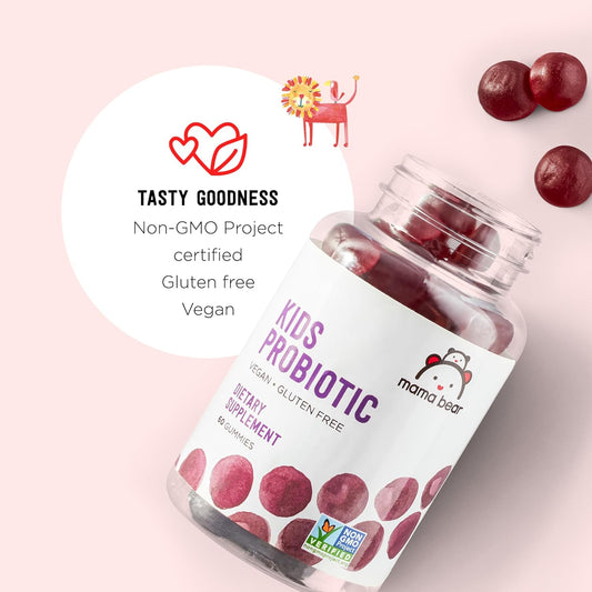 Mama Bear Vegan Probiotic, Berry, 60 Gummies, 1 Billion Cfu Per Gummy