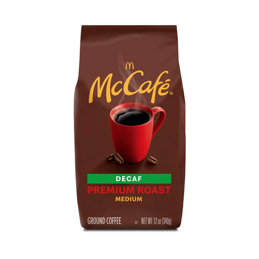 McCafe Medium Roast Ground Coffee, Premium Roast Decaf, 12 Oz