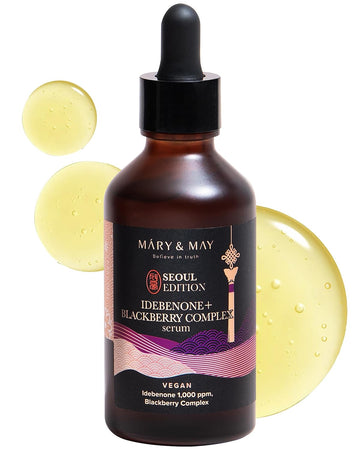 Mary&May Seoul Edition Idebenone Blackberry Complex Serum - Korean Anti Aging Face Serum For Skin Elasticity, Nourishing And Radiance - Fragrance-Free, Vegan, And Cruelty-Free, 2.7 Fl.Oz