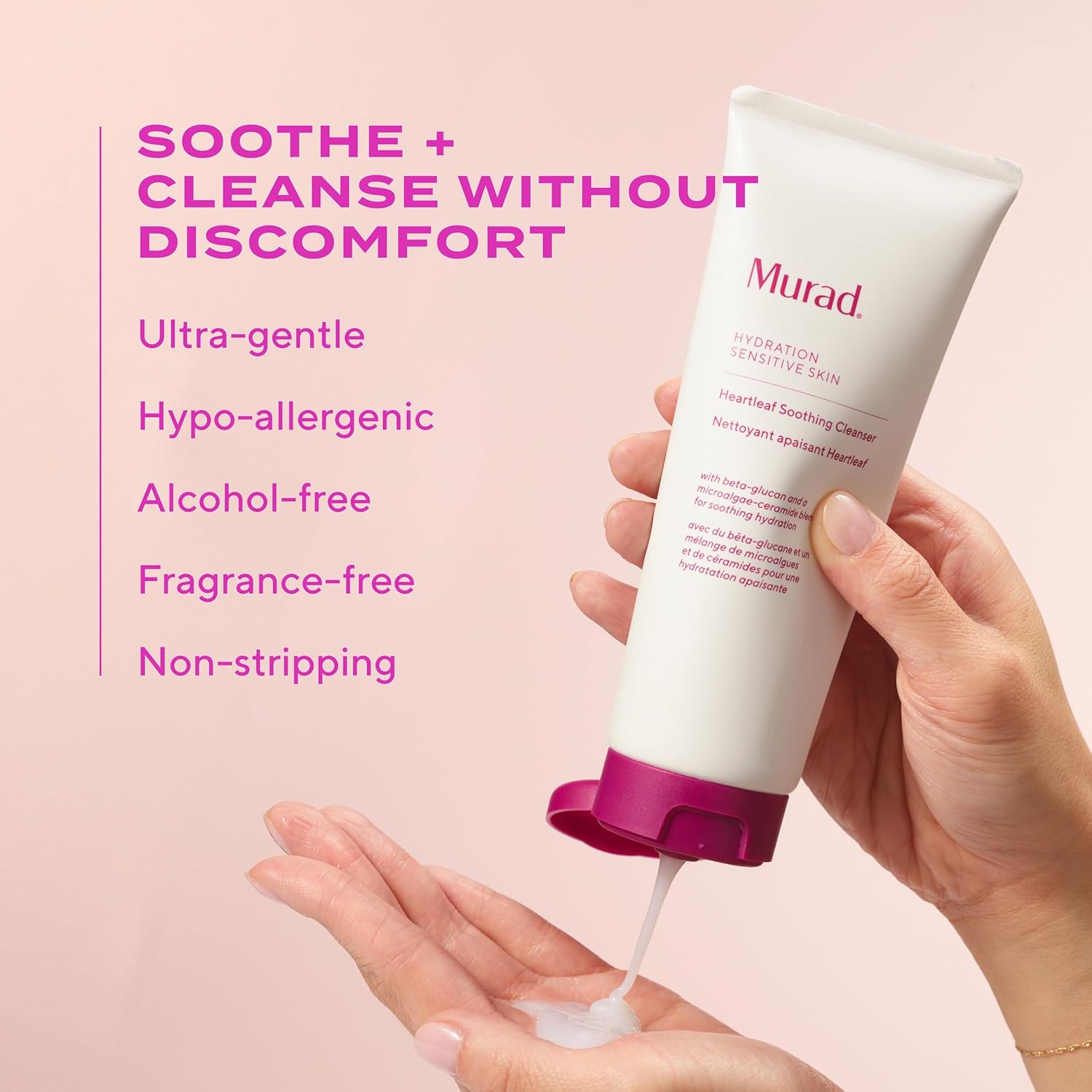 Murad Heartleaf Soothing Cleanser - Face Cleanser For Eczema-Prone And Sensitive Skin With Beta Glucan, Cermides, And Microalge, 5 Fl Oz
