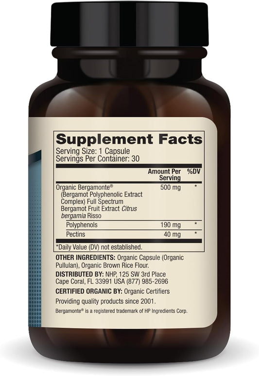 Dr. Mercola Biothin Bergamot, 500 mg Per Capsule, 30 Servings (30 Capsules), Dietary Supplement, Supports Healthy Metabolic Function, Non-GMO, Certified USDA Organic : Health & Household