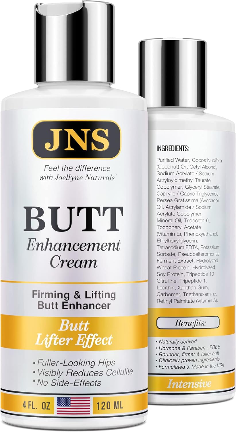 Powerful Butt Enlargement Cream - Made In Usa - Firming & Lifting Effect - Hip Lift Up Formula For Fuller, Bigger, Natural Buttock Enhancement Without Injections - 4 Fl Oz