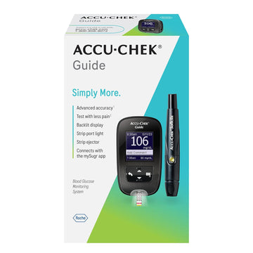 Accu-Chek Guide Glucose Monitor Kit For Diabetic Blood Sugar Testing: Guide Meter, Softclix Lancing Device, And 10 Softclix Lancets